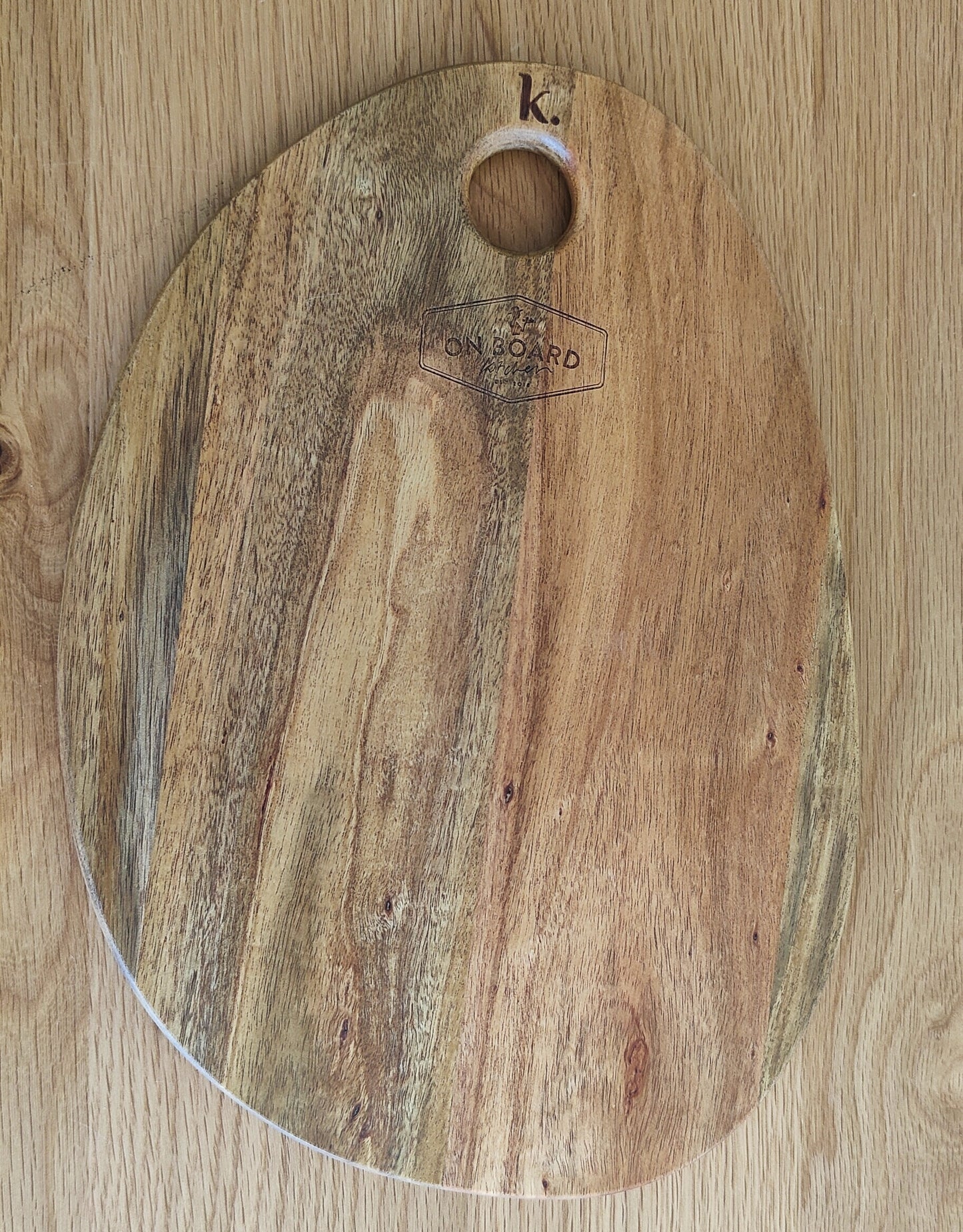 Pebble wooden serving board